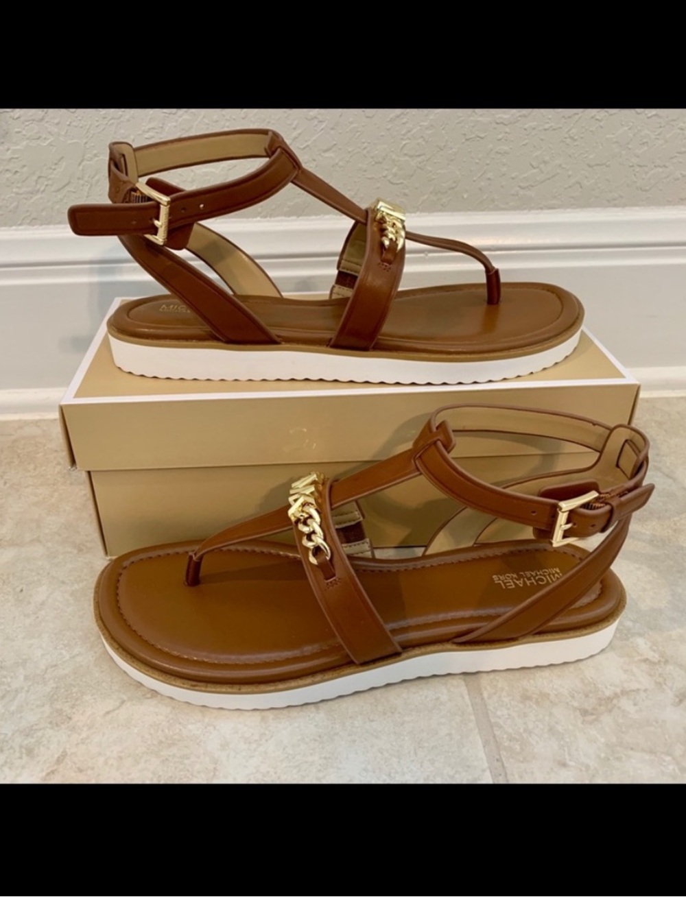Michael Kors Farrow Leather Sandals
